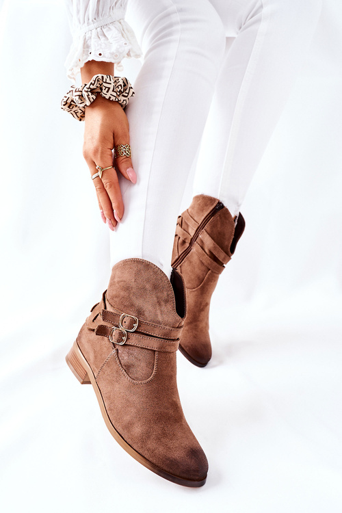Women's Suede Boots Warmed Beige Castlerock