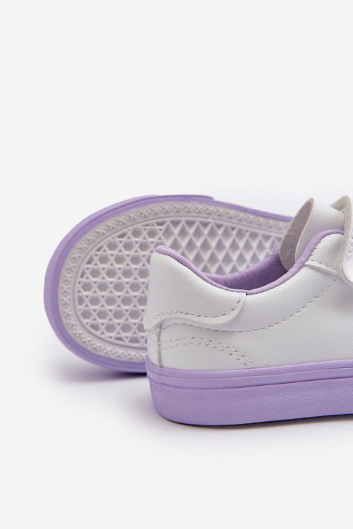 Children's Sneakers Trainers with Velcro White-Purple Pennyn