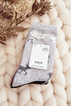 Women's Holiday Socks 3-Pack Gray-Black