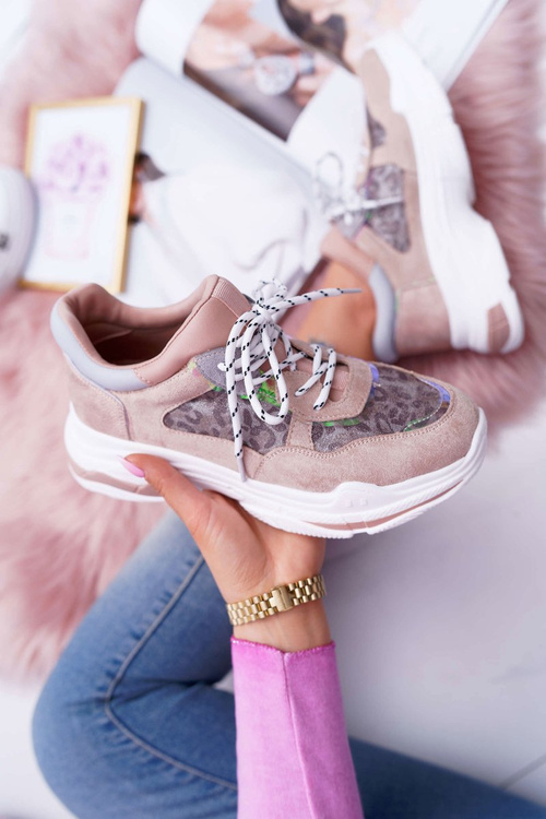 Sporty Women's High Sole Shoes Pink Cabana