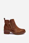 Low Heel Suede Boots Brown Laurisa