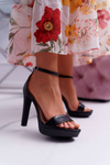 Platform Heeled Women's Sandals Black Ellania