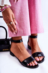 Women's Laquered Sandals Black Shanley