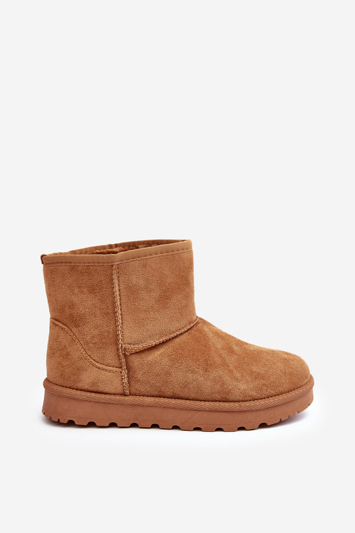 Women's Suede Snow Boots Lined Camel Nanga