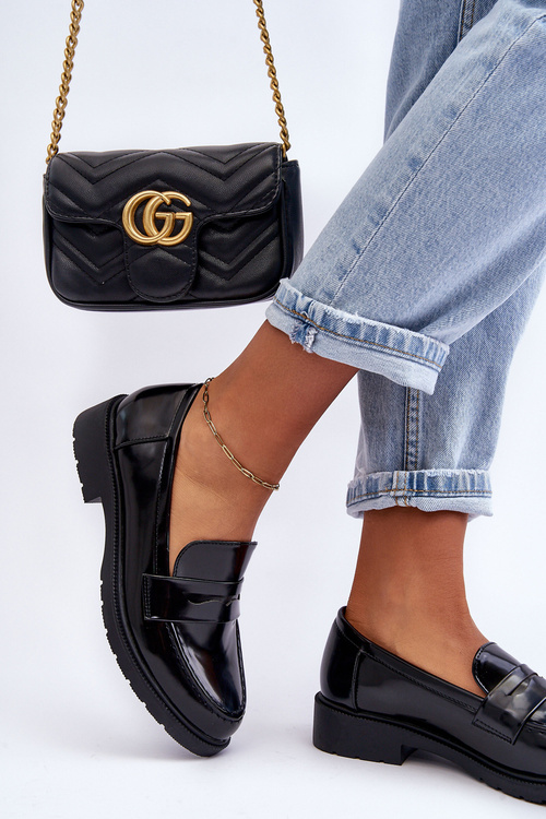 Women's Classic Moccasins Black Faradays