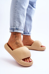 Women's Lightweight Foam Platform Slippers Beige Milton