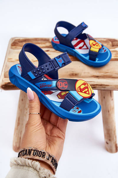 Sandałki Dziecięce Superman Niebieskie Grendene Kids JJ385050