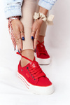Women's Sneakers On A Platform BIG STAR HH274053 Red