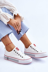 Women's Fabric Sneakers On The Big Star Platform LL274180 White