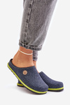 Kapcie Damskie Wygodne Obuwie Domowe Granatowe Inblu CS000039