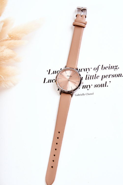 Women's Analog Watch Nickel-Free Ernest Beige