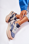 Women's Suede Sports Shoes Blue-grey Elisse
