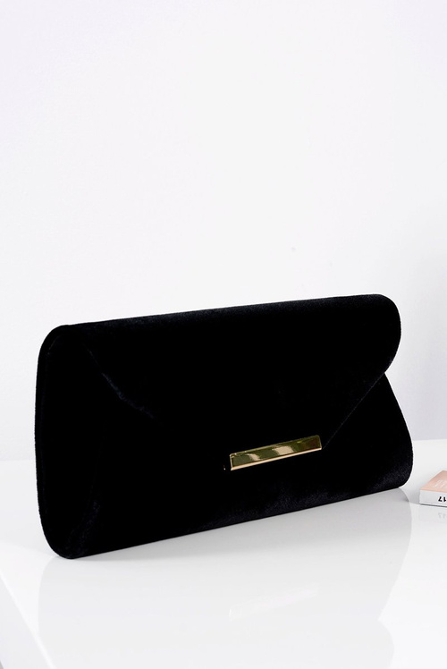 Women's Black Velvet Clutch Bag