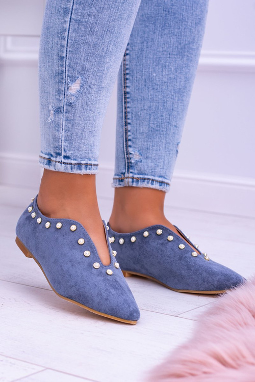 Lu Boo Błękitne Półbuty Z Wycięciami Korale Merseo