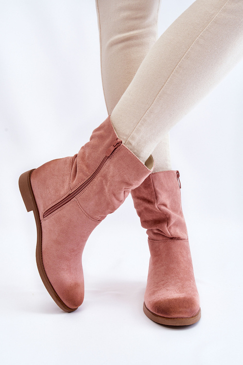 Women's Suede High Boots Pink Venis