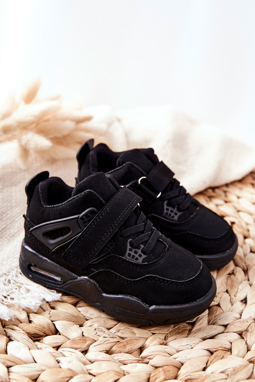 Children's Leather Sports Shoes Black Marisa