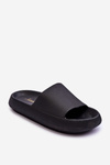 Fashion Foam Slippers On Chunky Platform Black Linnea