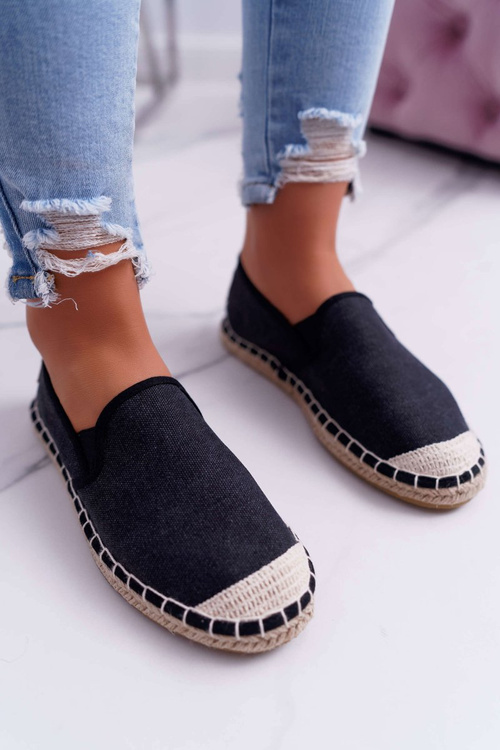 Espadryle Damskie Cross Jeans Czarne DD2R4106