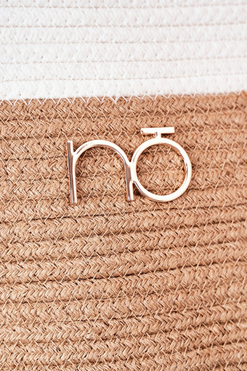 Braided Shopper Handbag NOBO XK0130 Beige