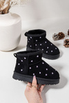 Children's Snow Boots With Hearts Black Gracina