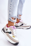 Women's sports sneakers Big Star KK274099 White and Beige