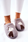 Reindeer Warming Slippers Grey Jilly