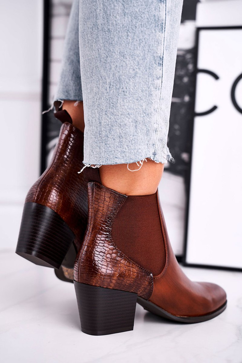 Women’s Boots On High Heel Sergio Leone Brown BT613