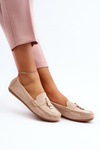 Women's Classic Suede Moccasins Beige Ontala