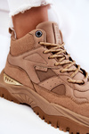 Women's High Sport Shoes Memory Foam System Big Star KK274355 Beige