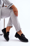 Suede Platform Moccasins Jarren Black
