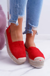 Red Suede Slip-on Espadrilles Mariako