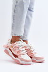 Women's Sneakers with Chunky Lacing Pink Miatora