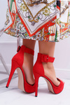 Women's Platform Stiletto Sandals Platform Red Welbos