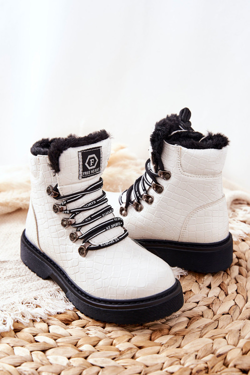 Children's fleece-lined boots White Doreen
