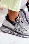 Sneakersy Damskie Skórzane Szare Maciejka 04916-03