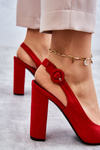 High Heels Pointed Toe Pumps Red Alanza