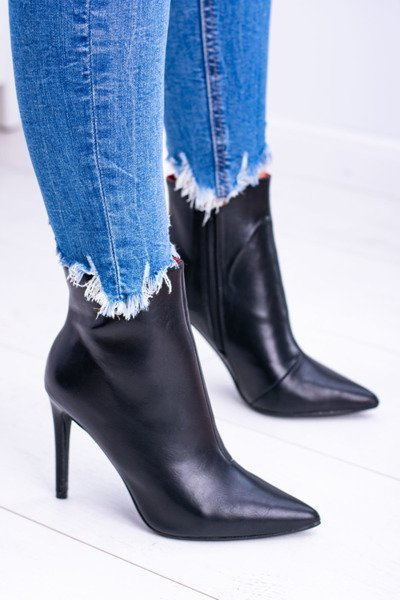Black High Stiletto Boots Remos