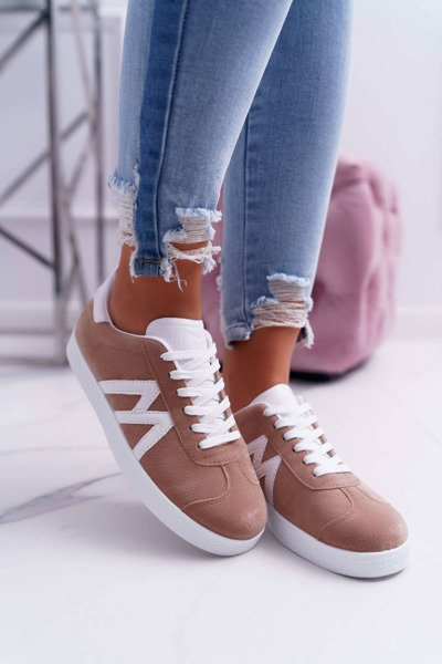 Sporty Women's Shoes Camel Sheia