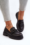 Women's Genuine Leather Moccasins Black Imbleria
