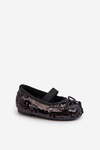Children's Ballerina Flats Adorned with Sequins Black Weries