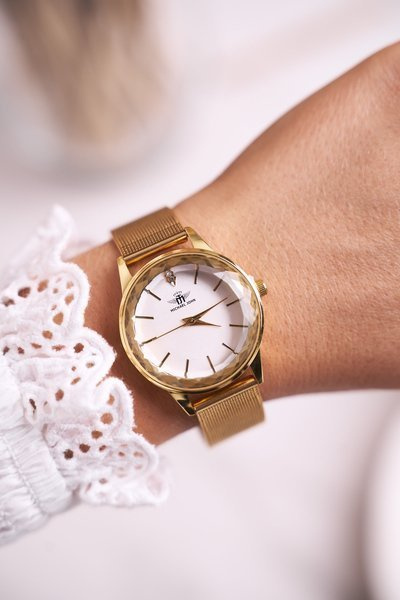 Women's Watch Michael John Gold Crystal