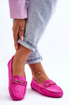 Women's Classic Suede Moccasins Pink Corinell