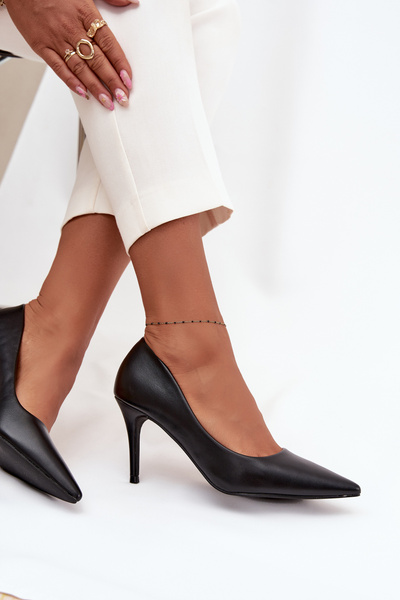 Women's Heels Made of Eco Leather Black Sivana