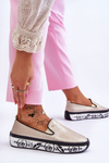 Women's Slip-On Leather Sneakers Gold Ottavia