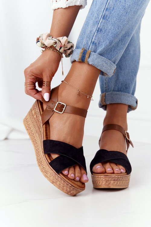 Wedge Sandals S.Barski GD-38 Black