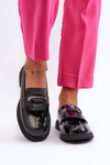 Black Women's Patent Leather Moccasins Fidodia
