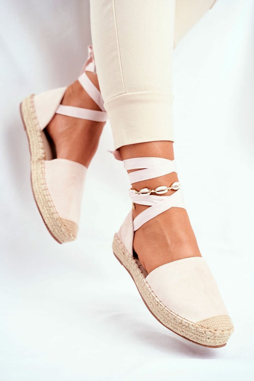 Women’s Espadrilles Laced Beige Bonjour