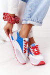 Buty Sportowe Memory Foam Big Star Biało-Niebieskie HH274526 
