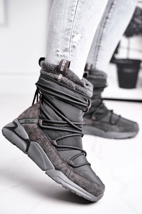 Damskie Śniegowce Big Star Szare GG274629