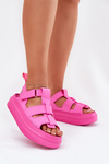 Ladies Platform Sandals Fuchsia Nitavelia